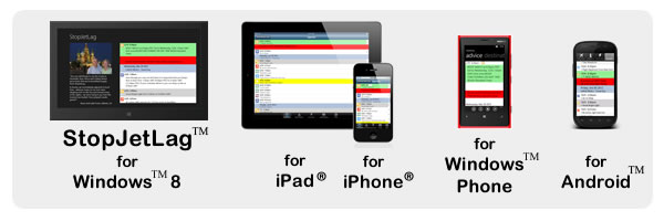 Stop Jet Lag Mobile Devices