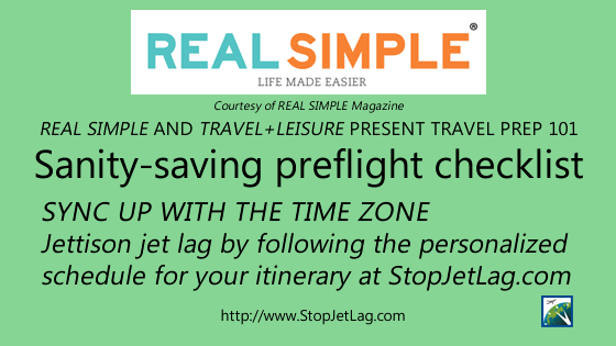 REAL SIMPLE - Jettison jet lag with StopJetLag.com