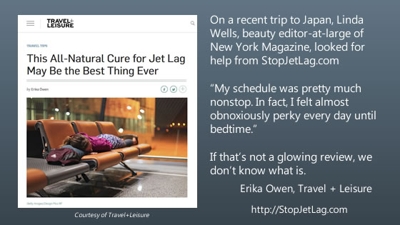This All-Natural Cure for Jet Lag May Be the Best Thing Ever - StopJetLag on Travel+Leisure