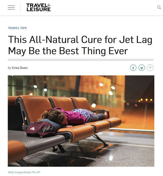 This All-Natural Cure for Jet Lag May Be the Best Thing Ever - StopJetLag on Travel+Leisure